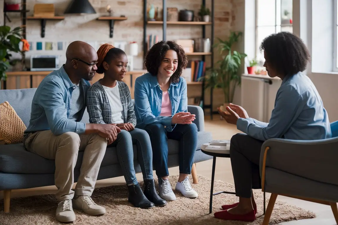 A family receiving compassionate mental health support from a therapist in Phoenix & Scottsdale.